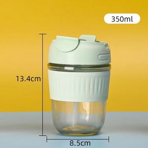 Vaso de vidrio doble personalizado al por mayor, de alto valor, para beber directamente en la oficina, ideal para fiestas, senderismo, servir leche, té, café y agua. - Product Image 2