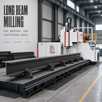 Machine CNC à double colonne robuste pour le fraisage de grands cadres en acier, atelier GMC6020