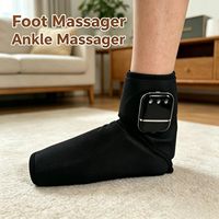 Bottes de massage des pieds sans fil portables, thérapie par pression d'air et compresse chaude pour stimuler la circulation sanguine des pieds, masseur pour pieds et chevilles
