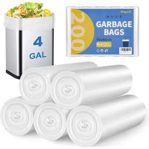 Bolsas de Basura Transparentes Desechables de 4 Galones 50x60cm para Baño, Dormitorio y Oficina - Product Image 1