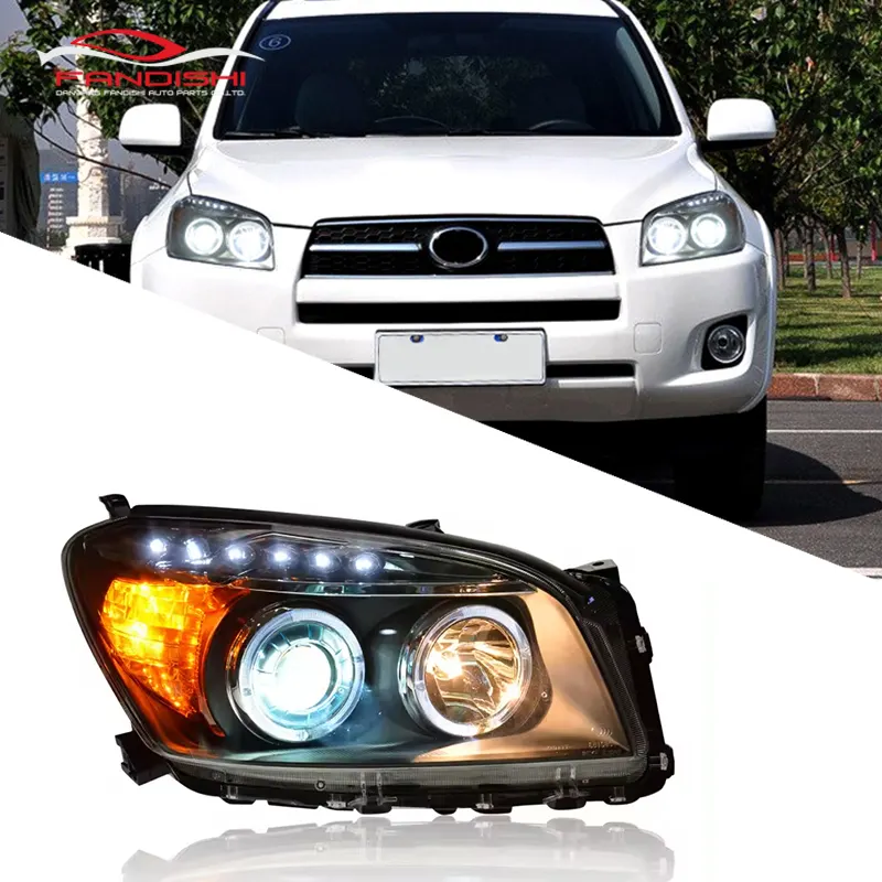 Upgrade LED DRL Dual Optical Lens headlamp headlight for Toyota RAV4 RAV 4 2009 2010 2011 2012 HID Xenon head lamp head light