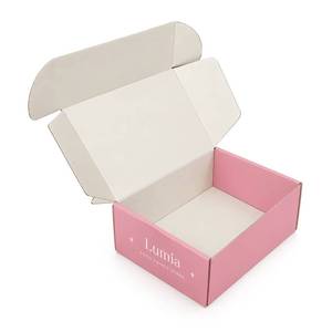 Custom Printed Biodegradable Closure Red Corrugated Box Recyclable UV Coated Packaging for Shampoo Cosmetic Shipping - Product Image 1
