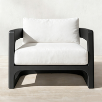 Canapé d'extérieur en alliage d'aluminium de haute qualité, mobilier de jardin pour villa, résistant à l'eau, pour cours, terrasses d'hôtel et jardins