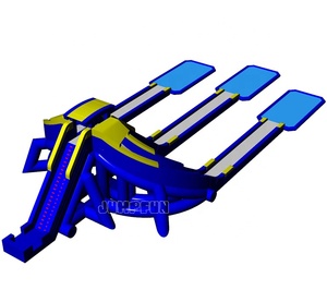 El Mejor Parque Acuático Inflable Gigante para Adultos 2021, Tobogán Acuático Inflable para Exteriores de <span class=keywords><strong>Tres</strong></span> <span class=keywords><strong>Carriles</strong></span> con Piscina - Product Image 2