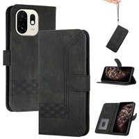 Étui portefeuille en cuir PU gaufré, coque antichoc intégrale avec porte-cartes et béquille pour ITEL A100C/A200 4G/CITY 200