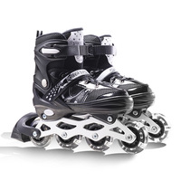 Patins à roulettes ajustables pour enfants, adultes et débutants, roues simples en PP et PVC, chaussures de roller pour intérieur et extérieur