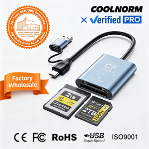 Lecteur de cartes 2-en-1 <span class=keywords><strong>CFexpress</strong></span> Type C SD 3.0 Lecteur de cartes externe pour DSLR avec interface USB 3.2 Gen 2 10 Gbps - Product Image 1