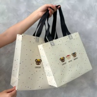 Sac de Courses Non Tissé Réutilisable Laminé Personnalisé Luxe avec Logo Imprimé en Quadrichromie pour Cadeau d'Affaires