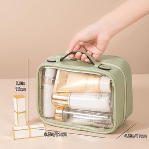 Custom Durable Reusable PVC Zipper Cosmetic Carry <b>Case</b> & <b>Makeup</b> Bag for Promotional and Retail Applications - Product Image 3
