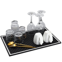 Tapis de bar antidérapant en PVC souple écologique avec bord blanc, vente en gros d'usine