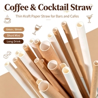 Pailles jetables en papier de 8,5 pouces, pailles écologiques jumbo pour thé aux perles et boissons lactées