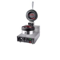 Nouvelle machine à gaufres rotative commerciale pour hamburgers, électrique, en acier inoxydable, thermostat réglable, équipement pour en-cas