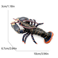 Modèles d'animaux marins en PVC massif, simulés et assemblés, pour l'exportation, représentant Homard et Homard de Boston, ornements et souvenirs d'aquarium