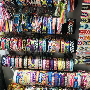 2024 Multi Nepal Woven Friendship Bracelets Adjustable Braided Bracelets Closure for Kids Girls Women and Men