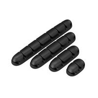 JIAZHAO RY0031 Nouveau Organisateur de Câbles de Bureau Série CR en Silicone, Enrouleur Créatif, Support de Prise et Clip, Lot en Gros
