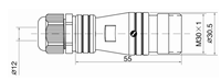 Connecteur étanche de type douille pour tuyau PC28-2K, connecteur de câble à bride circulaire 2-26 broches pour l'aviation