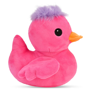 Ducky Buddy, canard en peluche violet à poils longs de <span class=keywords><strong>8</strong></span> pouces avec accents brodés, pour tous les âges, idées de jouets en peluche doux roses - Product Image 1