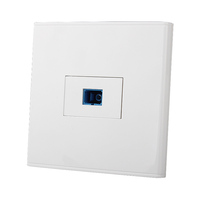 SeTo STP 86 Tipo Panel Óptico de Una Salida SC, Placa de Pared, Conector Keystone, Placa Frontal de Fibra Óptica Negra ISO/IEC11801 CE