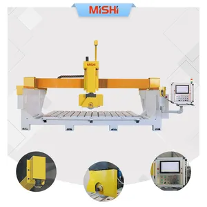 MISHI Manufacturer Price 5 Axis CNC Stone Bridge Saw Machine Marble Cutting Machine For Quartz Stone Kitchen Granite Countertop