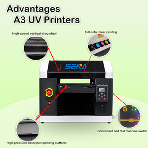 Small Business Ideas A3 Inkjet Flatbed Printer for Wood Acrylic ID Card <b>Pens</b> Badge Digital Print Machine <b>with</b> <b>Camera</b> Visual - Product Image 3