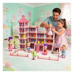 Casas de Juguete de Plástico para Niños con Dormitorio, Cocina y Baño, Juguete Unisex para Niños, Regalo - Product Image 3