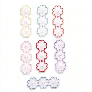 Marque-pages brodés floraux en organza 13,5 x 5 cm pour la lecture, cadeau, applique décorative pour vêtements - Product Image 5