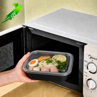 Boîte à lunch rectangulaire en PP de qualité alimentaire, 24 oz, durable, micro-ondable, sans BPA, recyclable, jetable et réutilisable, avec couvercle