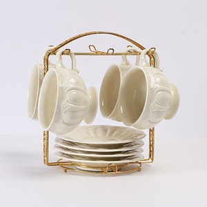 Promotion of English Embossed Coffee and <b>Tea</b> <b>Sets</b> Kitchen Gadgets Ceramic Mugs - Product Image 1