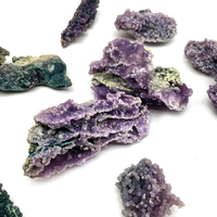 Vente en gros de grappes de cristal d'agate de raisin naturelle, spécimen minéral de petite taille, agate de raisin violette pour la décoration intérieure