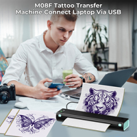 Imprimante de pochoirs de tatouage sans fil Phomemo M08F, machine de transfert thermique portable, imprimante de documents mobile A4 pour le bureau et les voyages
