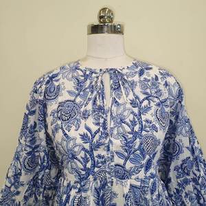 Robe midi en coton imprimé floral style Kyra, légère et décontractée pour femmes - Product Image 6