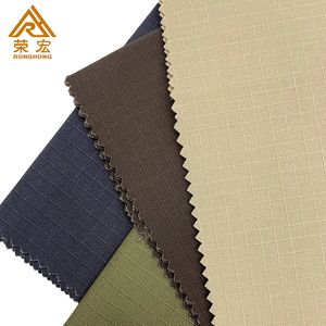 Oem ODM bảo hộ lao động Ripstop vải 65% <span class=keywords><strong>Polyester</strong></span> 35% Cotton 21S * 21S 195gsm đàn hồi <span class=keywords><strong>ribstop</strong></span> vải cho bảo hộ lao động - Product Image 1