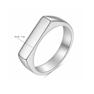 Fashion New Personality Simple Male and Female Couples Smooth Stainless Steel <strong>Ring</strong> - Product Image 2
