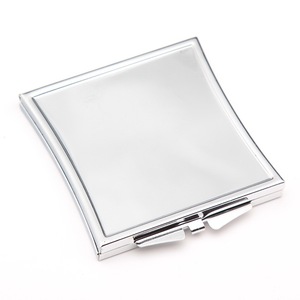 Miroir de poche rond en métal à double face personnalisé en gros, 70 mm, pas cher, coins arrondis, faveurs de mariage, bricolage, miroir compact en métal - Product Image 6