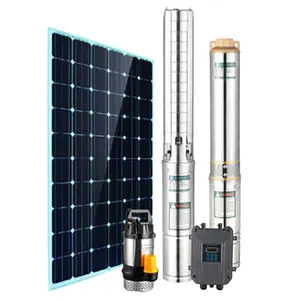 סולארי מופעל משאבת מים עמוקה היטב משאבת מים עמוק dc/ac מים תת-modm 350 מ'