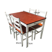 Ensemble de salle à manger en bois massif 3 pièces cuisine carrée peu encombrante ensemble de table à manger 2 chaises
