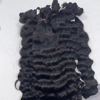Paquetes crudo de cabello rizado indio Paquetes de cabello crudo sin procesar para precio de fábrica