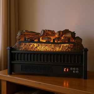 Calentador Eléctrico de Leña para Chimenea de 20 Pulgadas y 1500W con Control Remoto, Temporizador y Pantalla LED para Uso en Autocaravanas - Product Image 2