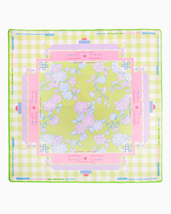 Tapis de <span class=keywords><strong>Mahjong</strong></span> Américain de Luxe Style Floral, Taille Standard US, Surface Imperméable et Silencieuse, Thème Rose et Bleu pour Soirées Jeux - Product Image 3
