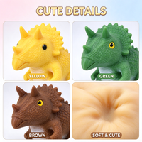 Jouet souple en forme de dinosaure Triceratops de dessin animé, jouet anti-stress pour enfants