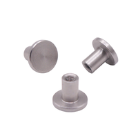 304 Stainless Steel Flat Head Female Threaded Rivet, CNC Machined Insert Nut for Flat Female Screw