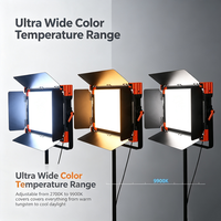 Jixio LED-RGB200 200W Panneau lumineux de studio 3300 LED Ra97 TLCI98 Bi-couleur DMX/APP V-Mount Sans ventilateur Alliage d'aluminium 100-240V