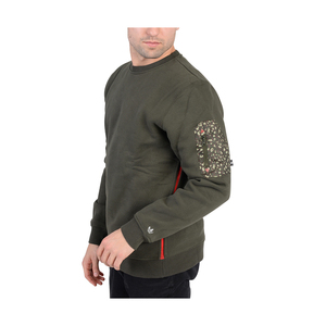 Suéter Adidas Adventure de Cuello Redondo para Hombre, Verde, Tejido, Otoño, Antiarrugas, Manga Larga, con Bolsillo y Detalle de Cremallera - Product Image 4