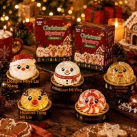 Boîte mystère de jouets à presser en caoutchouc souple en forme de boulette de Noël, 6 modèles de collection, à partir de 14 ans