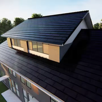 Tuile solaire BIPV autonome à haute efficacité avec cellule photovoltaïque pour l'alimentation électrique domestique et les projets de construction
