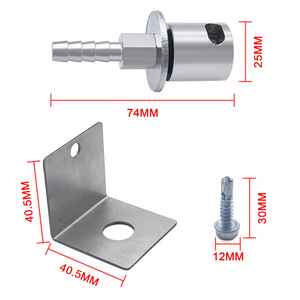 Aluminum 5/16 Soft Hose Hook Body Exhaust Valve With Filter For Fuel Tank Conversion Kit - Product Image 1
