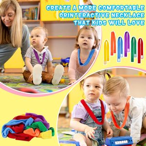 <span class=keywords><strong>Tela</strong></span> <span class=keywords><strong>de</strong></span> rizo suave juguetes <span class=keywords><strong>para</strong></span> bebés dentición oral reutilizable banda <span class=keywords><strong>para</strong></span> masticar mordedor niños autismo silicona sensorial masticable collar - Product Image 5