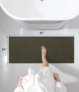 Tapis de sol de salle de bain antidérapant, doux, absorbant, séchage rapide, épais, en mousse à mémoire de forme, lavable en machine - Product Image 2
