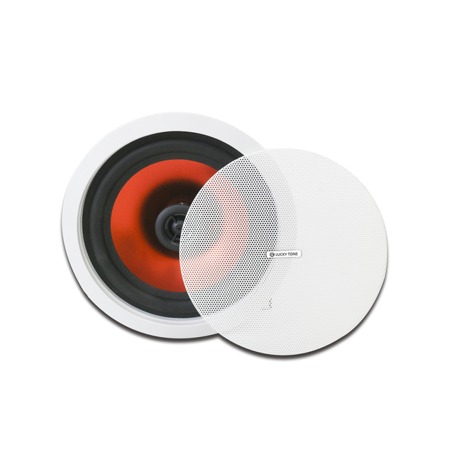 6-inch 7.5/15W 100V/8Ω High Performance 2-way Ceiling Speaker Optional with Rimless Version for PA System, BGM, Hotel and Office