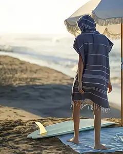 Yetişkin kapşonlu yüksek kalite % 100% pamuk türkiye kapşonlu ve tassale hızlı kuru plaj havlusu seyahat tatil panço